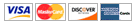 Visa, Mastercard, Discover, AMEX
