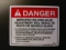 Danger Holding Valve Decal