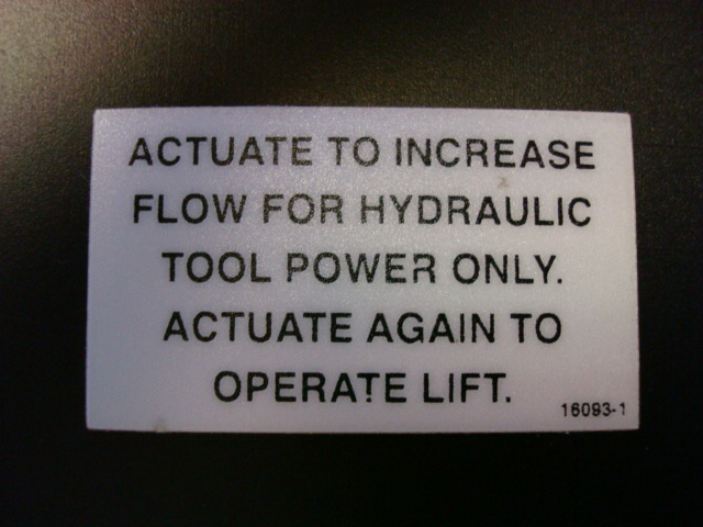 Actuate Increase Flow Decal