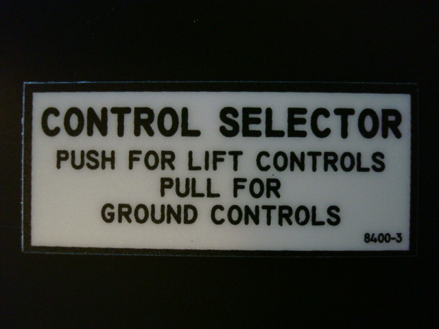 Control Selector Decal