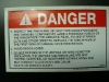 Winch Danger Decal