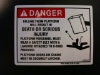 Danger Platform Safety Decal