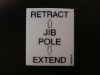 Jib Pole Extened/Retract Decal