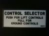 Control Selector Decal
