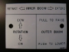 Versalift S-Stick Control (LH) Placard