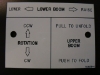 Versalift S-Stick Control (LH) Placard