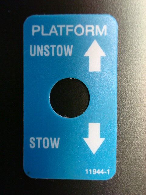 Platform Stow/Unstow Decal