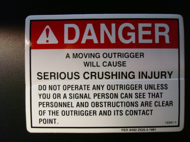 Danger Moving Outrigger Decal