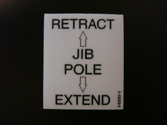 Jib Pole Extened/Retract Decal
