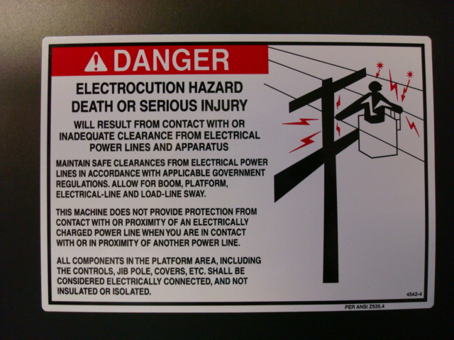 Electrocution Hazard Warning Decal