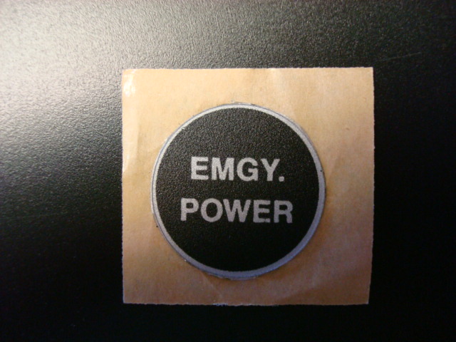 Emergency Power Decal