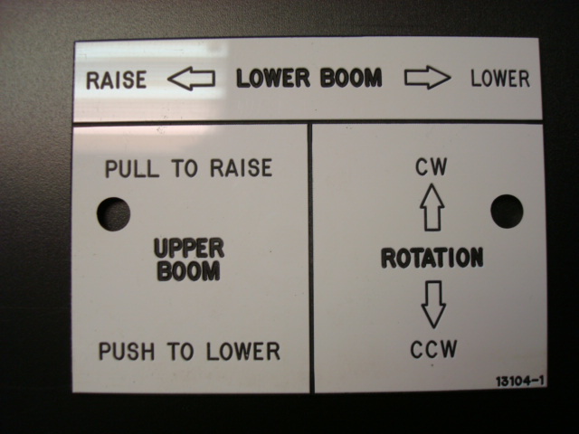 Single Stick Control (RH) Placard