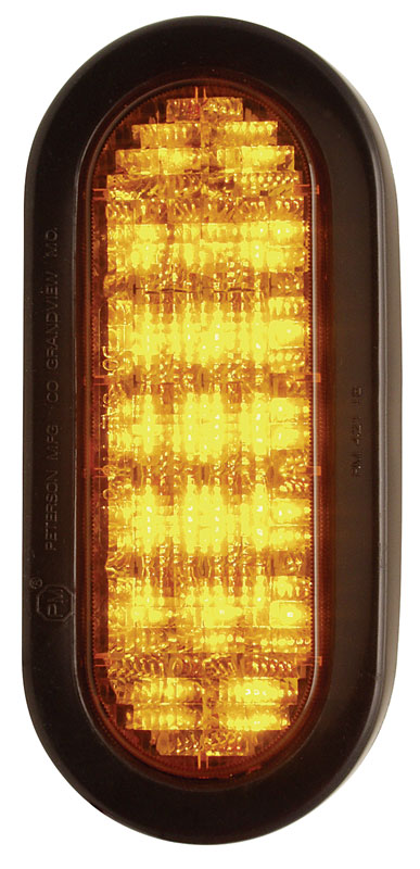 6-1/2" Oval Amber Strobe Light