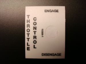 Throttle Control Decal
