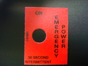 Emergency Power Decal