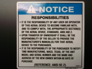Owners Transfer Decal