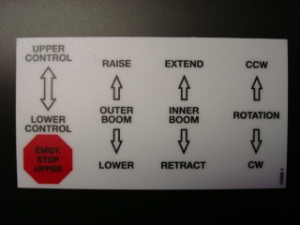 Versalift Control Decal