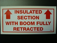 Insulated Section with Boom Fully Retracted Decal
