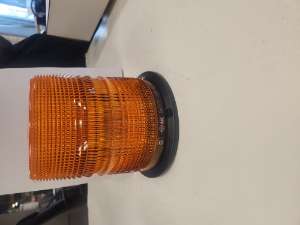 AMBER STROBE LIGHT - 6.25" - High Profile Dome Strobe - Permanent Mount Photocell lights, quad flash, Superior Signal Products, Superior Signal, Strobes, Permanent Mount, Amber strobe,